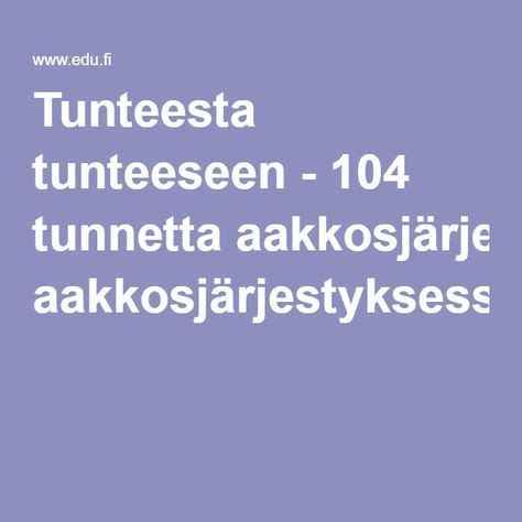 mistä tietää, onko toisella tunteita|104 tunnetta aakkosjärjestyksessä